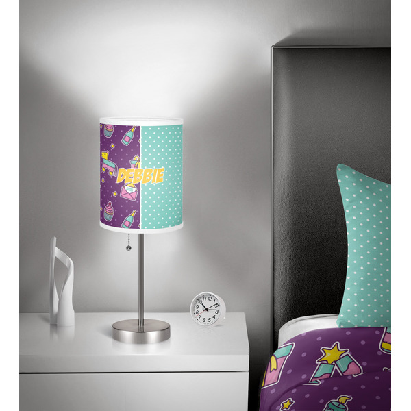 Pinata Birthday 7 inch drum lamp shade - in room