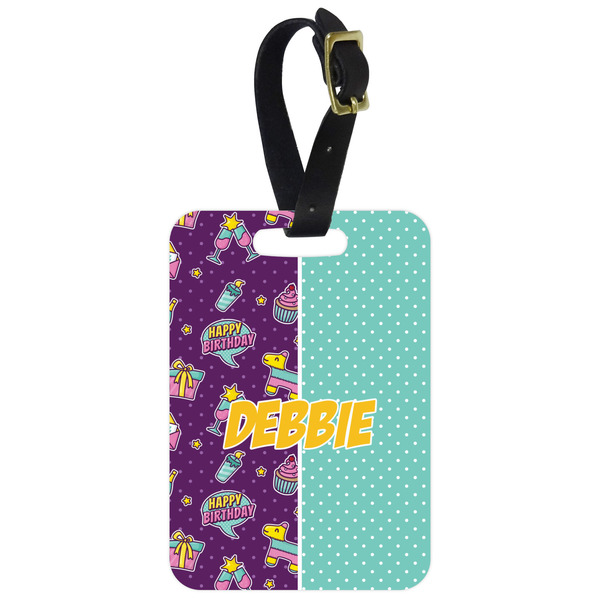 Custom Pinata Birthday Metal Luggage Tag w/ Name or Text