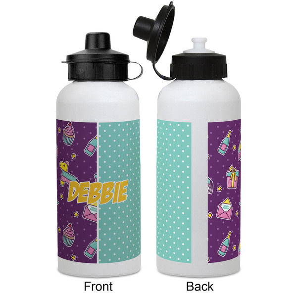 Pinata Birthday Aluminum Water Bottle - White APPROVAL