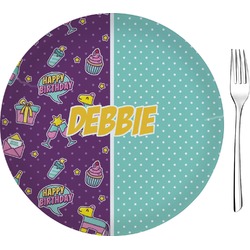Pinata Birthday 8" Glass Appetizer / Dessert Plates - Single or Set (Personalized)