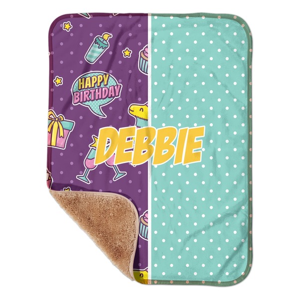 Custom Pinata Birthday Sherpa Baby Blanket - 30" x 40" w/ Name or Text