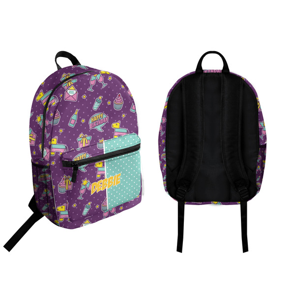 Pinata Birthday Backpack front and back - Apvl