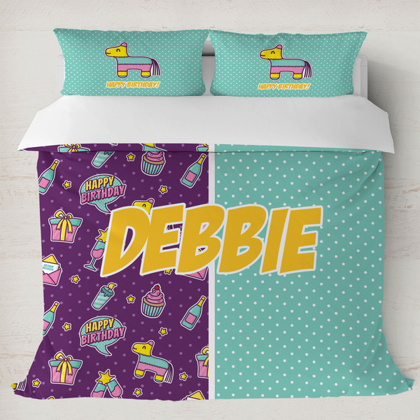 Custom Pinata Birthday Duvet Cover Set - King (Personalized)