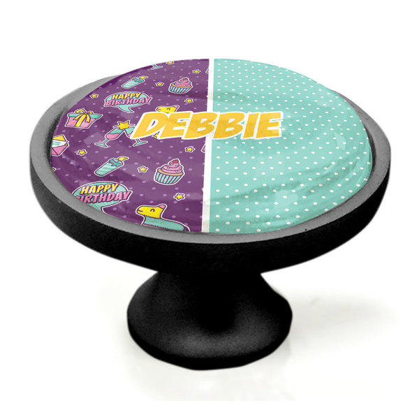 Pinata Birthday Black Custom Cabinet Knob (Side)