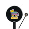 Pinata Birthday 5.5" Round Plastic Stir Sticks - Black - Single Sided (Personalized)