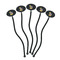 Pinata Birthday Black Plastic 7" Stir Stick - Oval - Fan