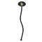 Pinata Birthday Black Plastic 7" Stir Stick - Oval - Single Stick