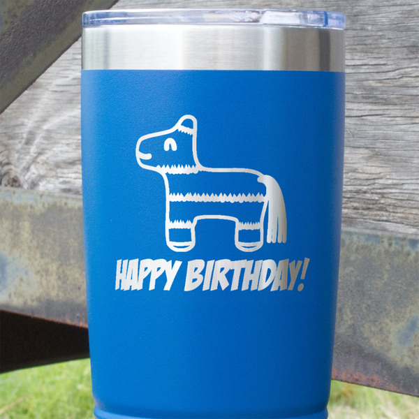Pinata Birthday Blue Polar Camel Tumbler - 20oz - Close Up
