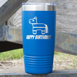 Pinata Birthday 20 oz Stainless Steel Tumbler - Royal Blue - Single Sided (Personalized)