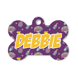 Pinata Birthday Bone Shaped Dog ID Tag - Small (Personalized)