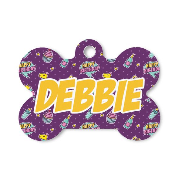 Custom Pinata Birthday Bone Shaped Dog ID Tag - Small (Personalized)