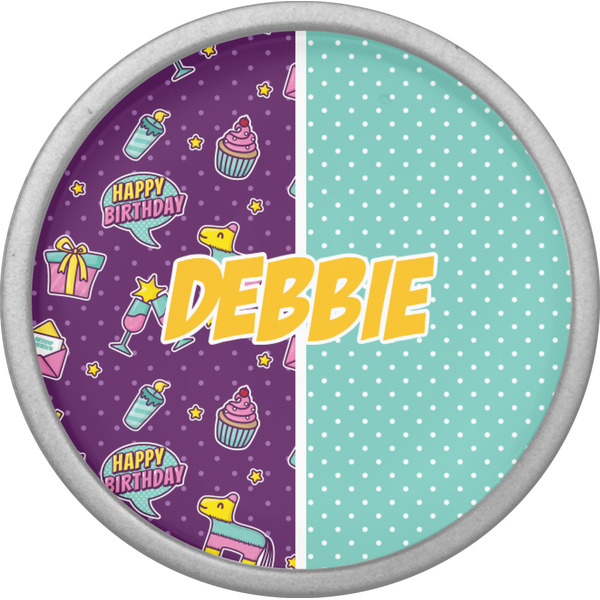 Pinata Birthday Cabinet Knob - Nickel - Front