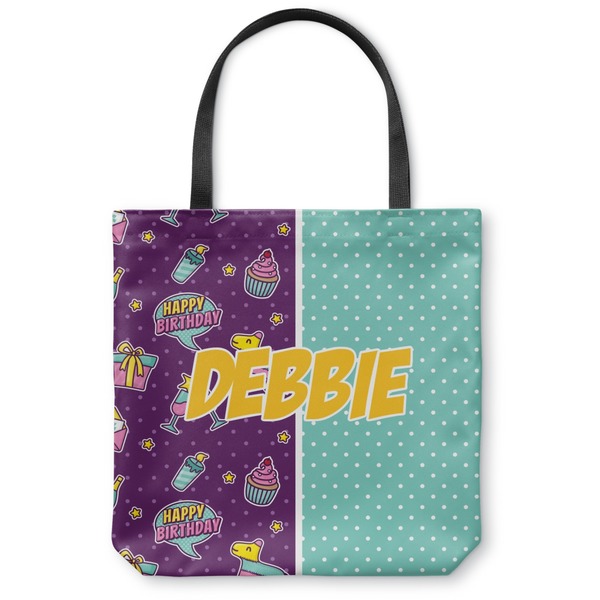 Custom Pinata Birthday Canvas Tote Bag - Small - 13"x13" (Personalized)