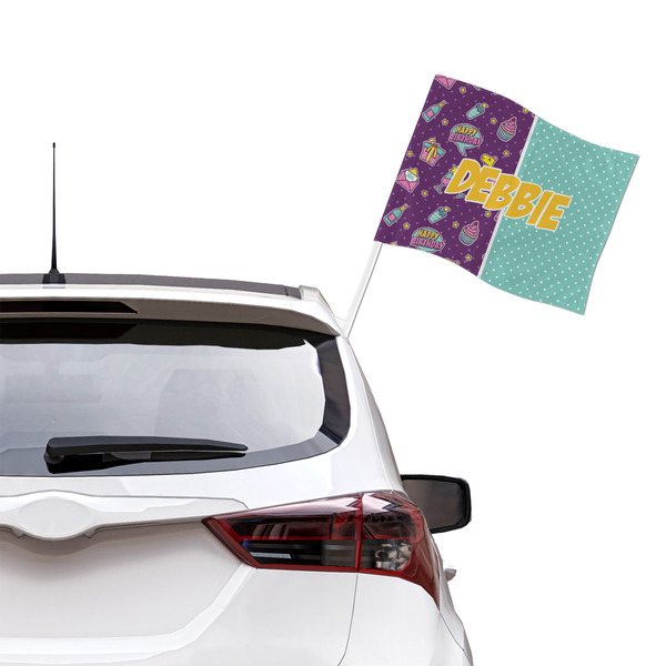 Pinata Birthday Car Flag - Large - LIFESTYLE