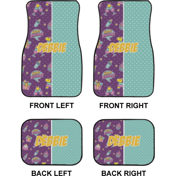 Pinata Birthday Car Floor Mats Set (2F + 2B)