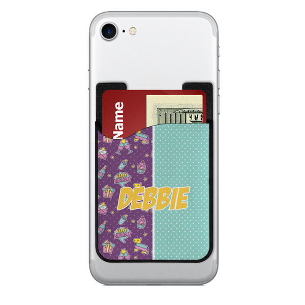 Custom Pinata Birthday 2-in-1 Cell Phone Credit Card Holder & Screen Cleaner (Personalized)