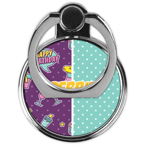 Pinata Birthday Cell Phone Ring Stand & Holder - Front (Collapsed)