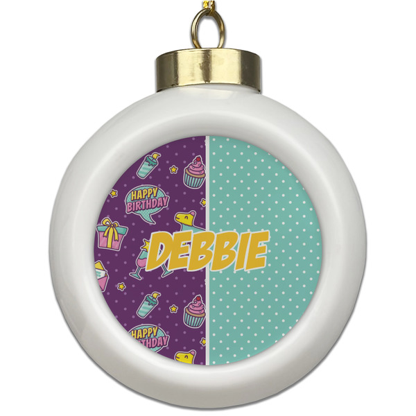Custom Pinata Birthday Ceramic Ball Ornament (Personalized)