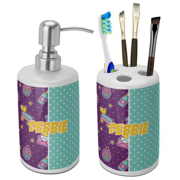 Custom Pinata Birthday Ceramic Bathroom Accessories Set (Personalized)