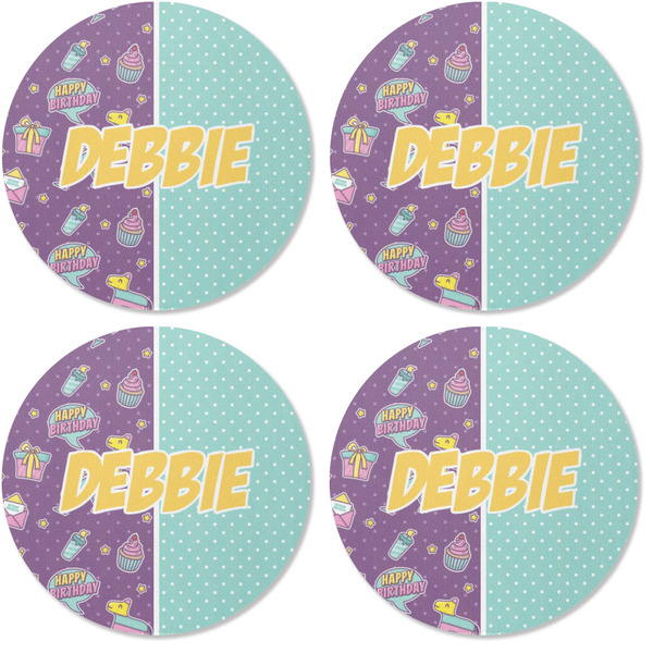 Pinata Birthday Coaster Round Rubber Back - Apvl