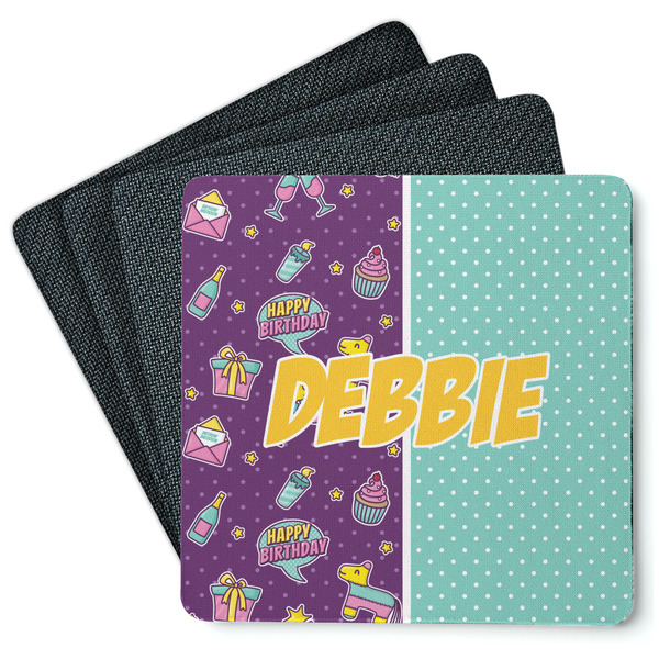 Pinata Birthday Coaster Rubber Back - Main