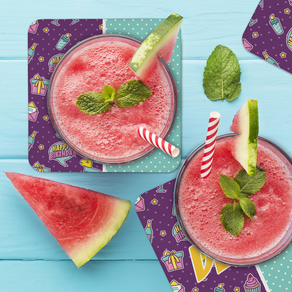 Pinata Birthday Coaster Set - LIFESTYLE