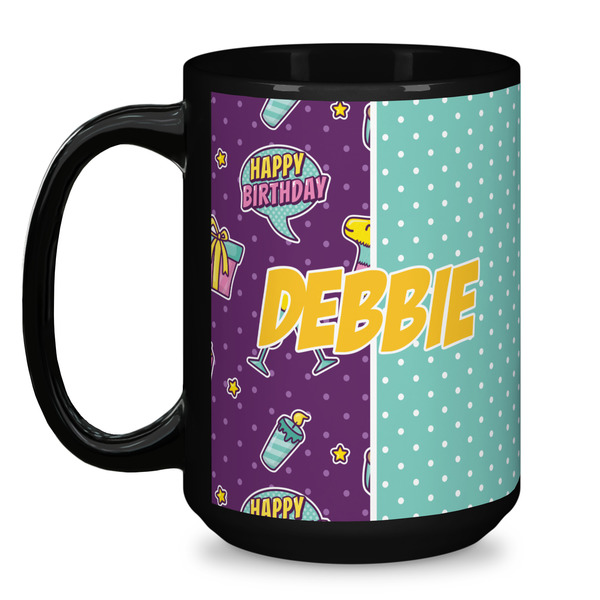 Pinata Birthday Coffee Mug - 15 oz - Black