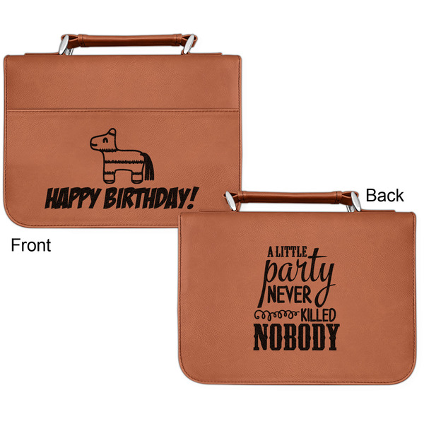 Pinata Birthday Cognac Leatherette Bible Covers - Small Double Sided Apvl