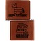 Pinata Birthday Cognac Leatherette Bifold Wallets - Front and Back