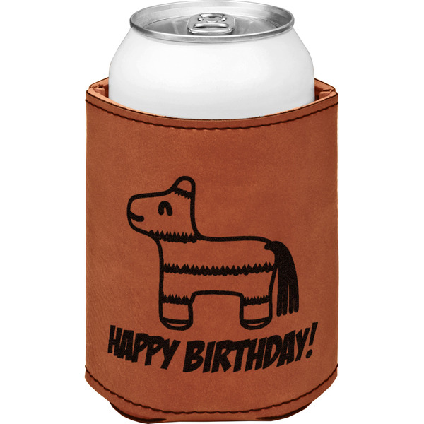 Custom Pinata Birthday Leatherette Can Sleeve - Double Sided (Personalized)