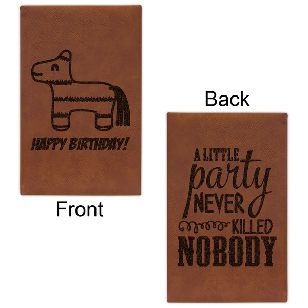 Pinata Birthday Cognac Leatherette Journal - Double Sided - Apvl