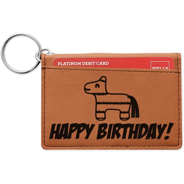 Custom Pinata Birthday Leatherette Keychain ID Holder (Personalized)
