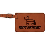 Pinata Birthday Leatherette Luggage Tag (Personalized)