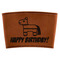 Pinata Birthday Cognac Leatherette Mug Sleeve - Flat