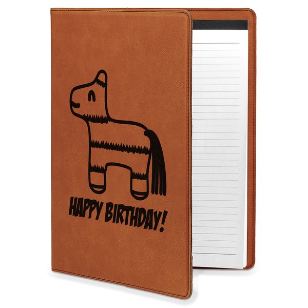 Custom Pinata Birthday Leatherette Portfolio with Notepad (Personalized)