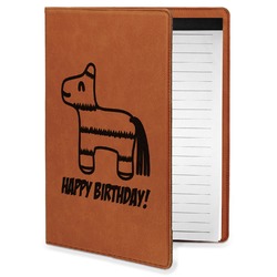 Pinata Birthday Leatherette Portfolio with Notepad - Small - Double Sided (Personalized)