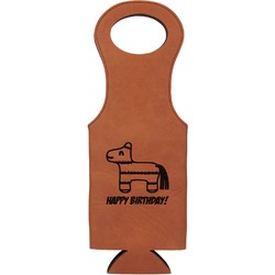 Pinata Birthday Leatherette Wine Tote (Personalized)