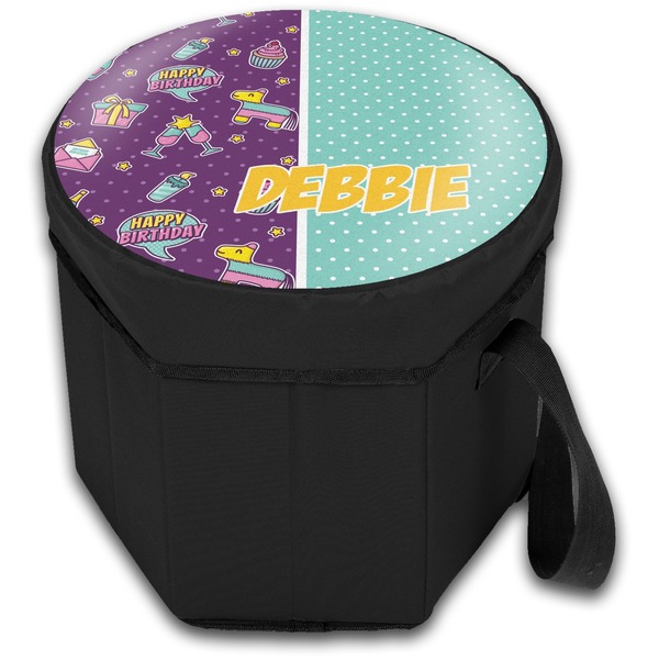 Pinata Birthday Collapsible Personalized Cooler & Seat (Closed)