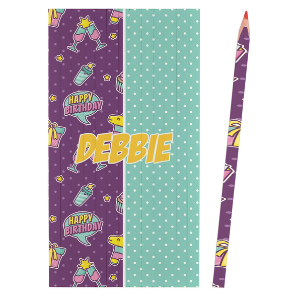 Pinata Birthday Colored Pencils - Front View