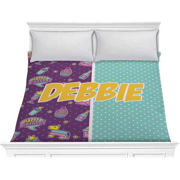 Custom Pinata Birthday Comforter - King (Personalized)