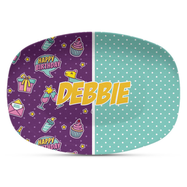 Custom Pinata Birthday Plastic Platter - Microwave & Oven Safe Composite Polymer (Personalized)