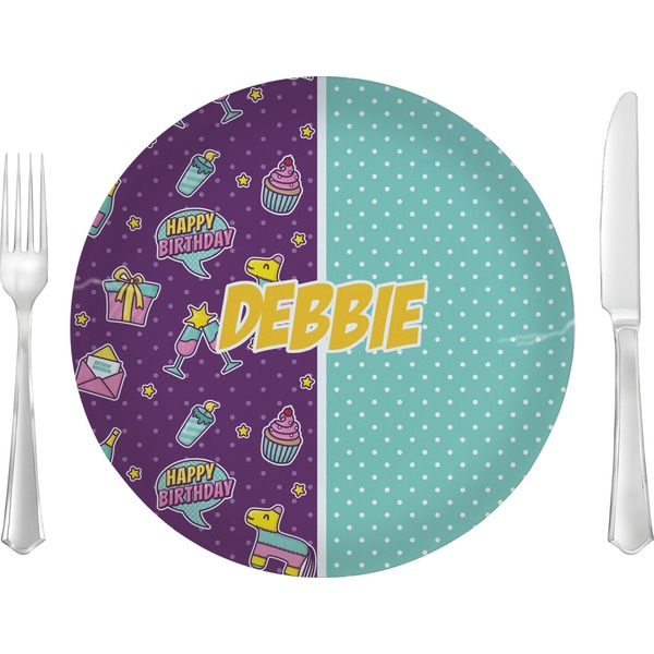 Custom Pinata Birthday 10" Glass Lunch / Dinner Plates - Single or Set (Personalized)