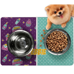 Pinata Birthday Dog Food Mat - Small w/ Name or Text