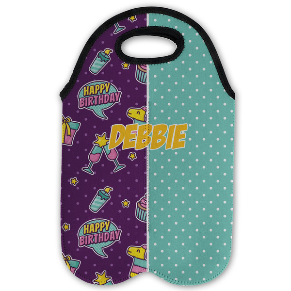 Pinata Birthday Double Wine Tote - Flat (new)