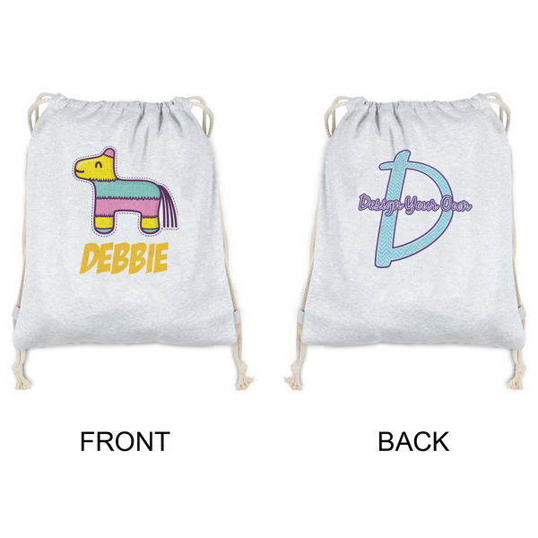 Pinata Birthday Drawstring Backpacks - Sweatshirt Fleece - Double Sided - APPROVAL