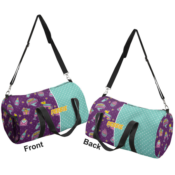 Pinata Birthday Duffle bag small front and back sides