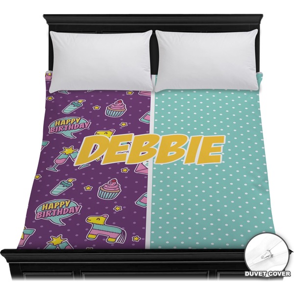 Custom Pinata Birthday Duvet Cover - Full / Queen (Personalized)