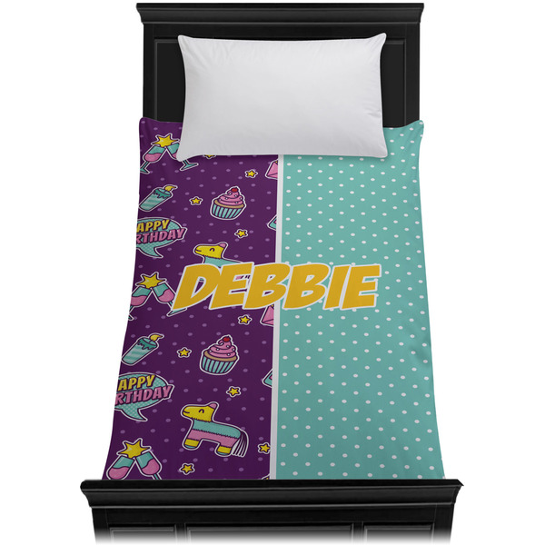 Pinata Birthday Duvet Cover - Twin XL - On Bed - No Prop