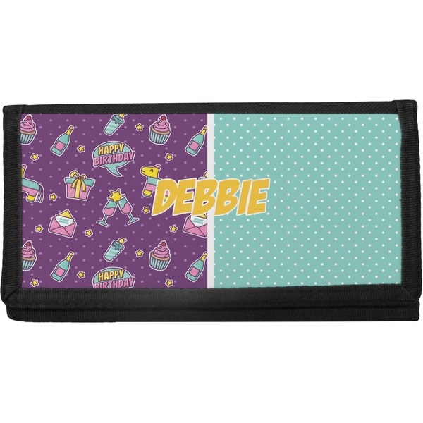 Custom Pinata Birthday Canvas Checkbook Cover (Personalized)