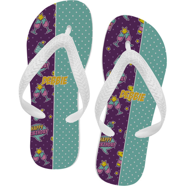 Custom Pinata Birthday Flip Flops - XSmall (Personalized)